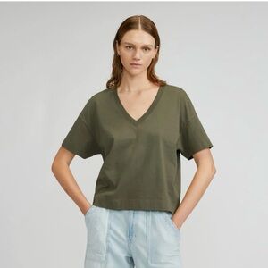 Everlane Organic Cotton Slouchy V-neck Tee Shirt